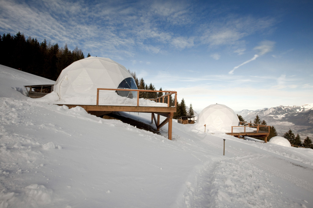 Whitepod geodesic dome shelters for eco resorts