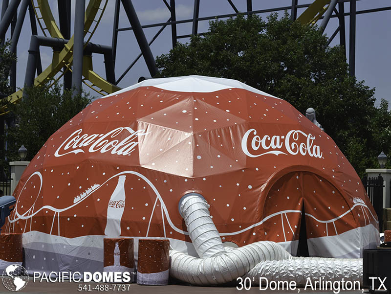 coca-cola-printed-pacific domes tents for product launches