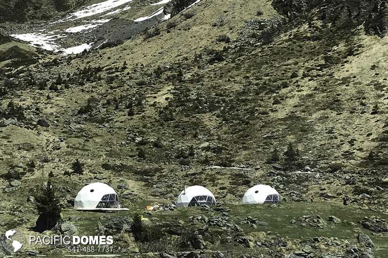 Shelter Domes: 20-ft. shelter domes in the Swiss Alps
