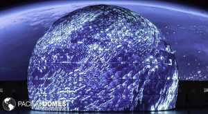 Purple-Illuminated - Digital Projection Dome