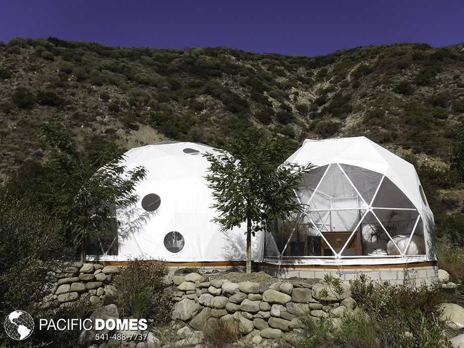 Connecting Geodesic Domes