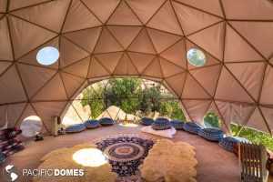 interior of the geodesic dome