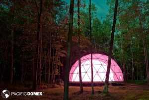 Outlier Inn- outdoor wedding in a 30-ft. geodesic dome