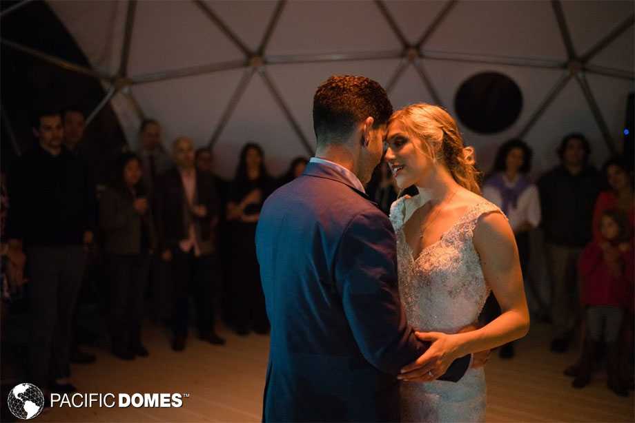 wedding in a geodesic dome, pacific domes, domes, dome wedding