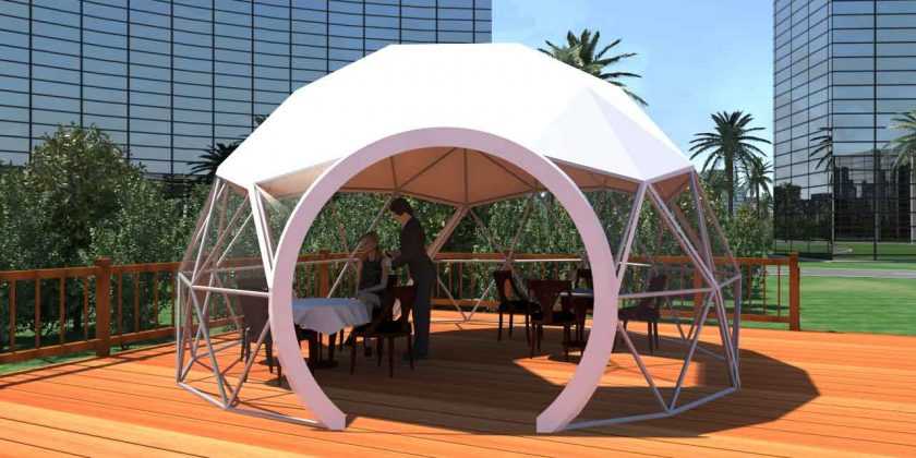dining dome, dining tent