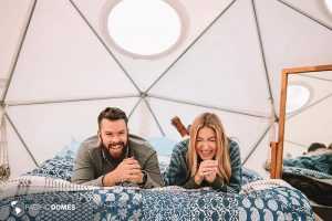 Couple enjoying dome home living