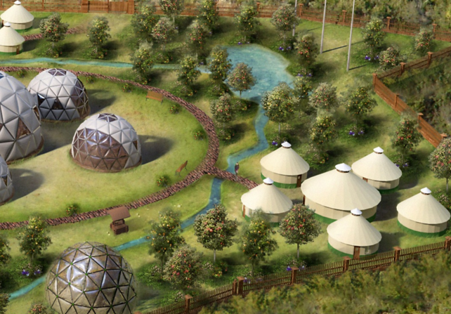 Intentional Community. Telaithrion. Greece. Geodesic Dome