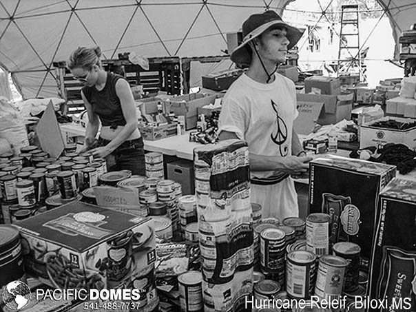 Food Drive-Biloxi, Mississippi, Hurricane Relief-Pacific Domes