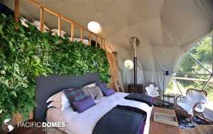dome with mobile green wall