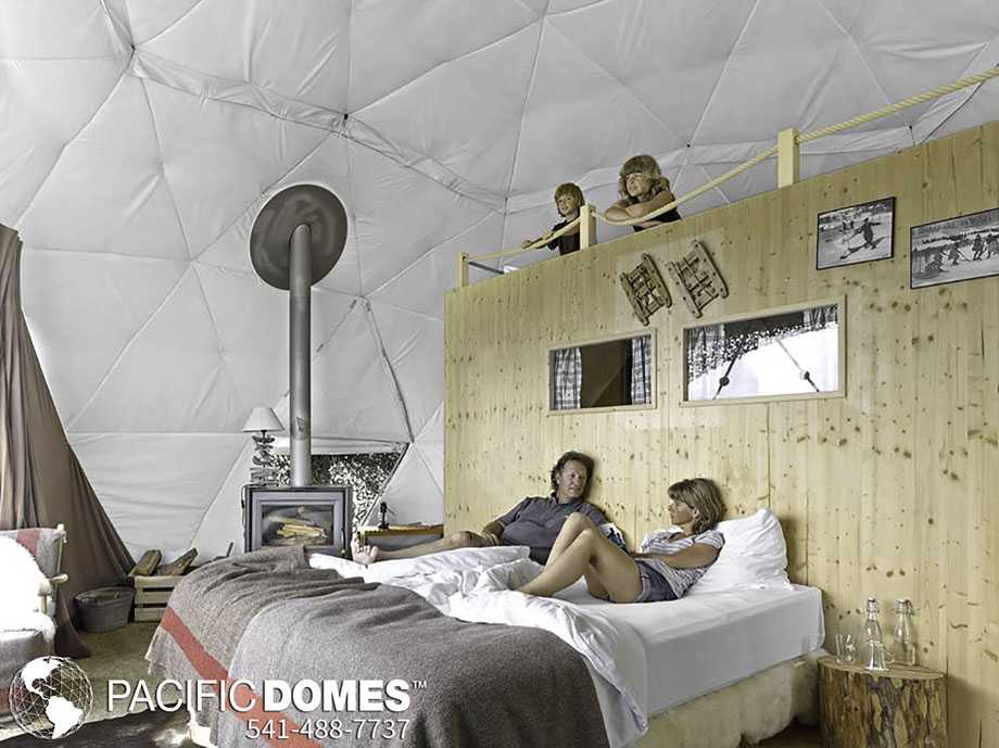 White Pod Dome Interior