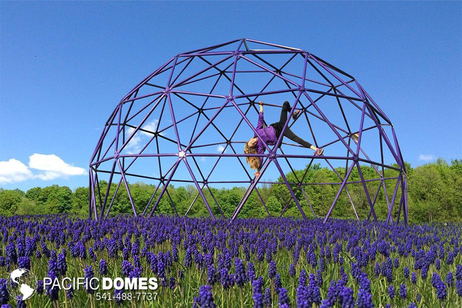 Powder coated playground climbing dome