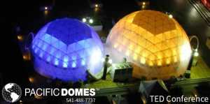 acific Domes, event tents, event domes, TED conference, illumination dome, projection theater, projection theatre, VR sphere