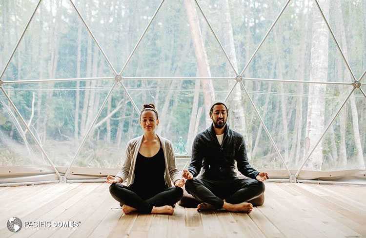 yoga dome, clear dome, bubble dome