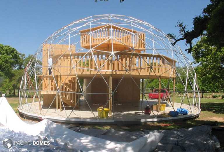 Geodesic tent shop