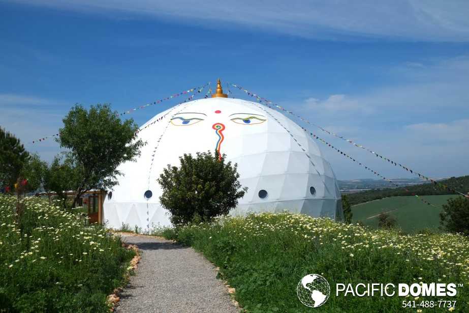 Large Outdoor Geodesic Yoga Dome Home丨 Play Dome Construction Hub