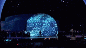 Projection Dome Gif at night