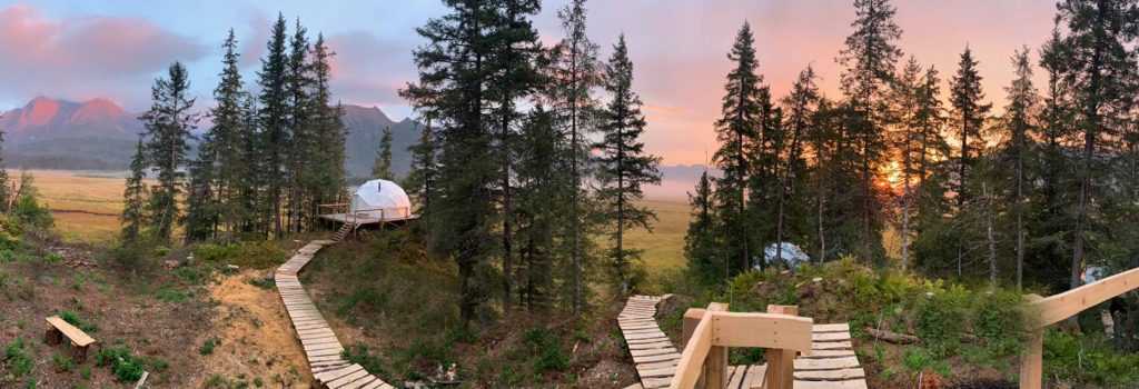 Glamping Domes - rewilding in Alaskan wilderness