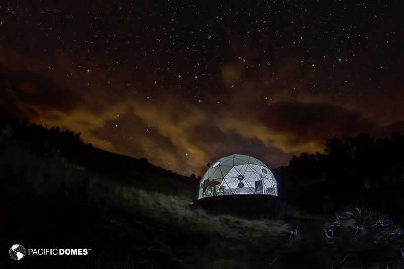 Mission Wolf Dome Observatory Dome under night skies