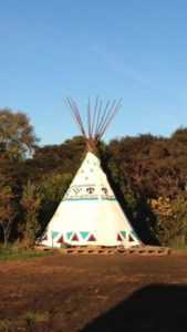 Decorated Native American Tipi