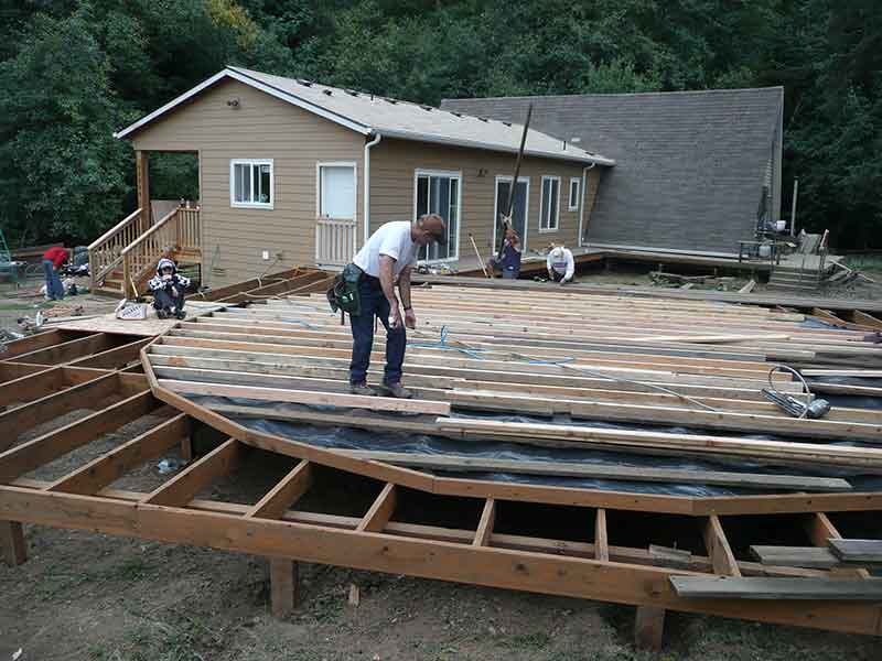 Building a deck for a dome