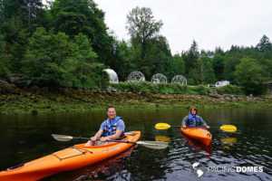 Canoeing at Backeddy Resort glamping dome stays