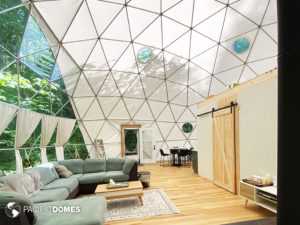 36- ft. Geodesic Dome Interior w/ Bay Window